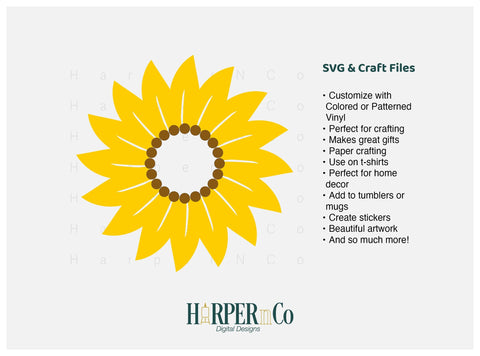 Flower Initial SVG PNG Cut EPS File SVG HarperNCo 