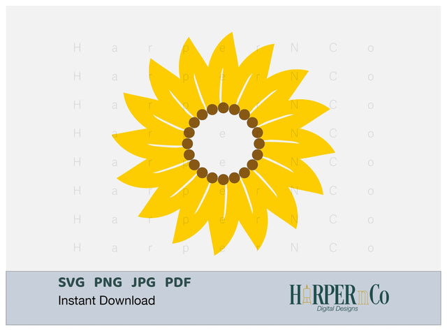 Flower Initial SVG PNG Cut EPS File SVG HarperNCo 
