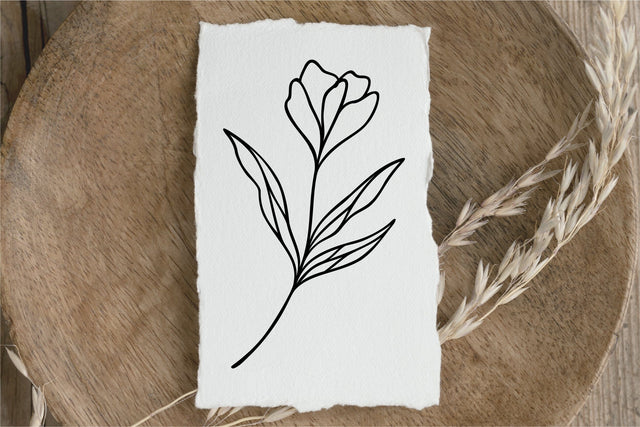 Flower Line Art SVG RFCreative 