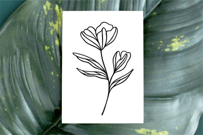 Flower Line Design SVG RFCreative 