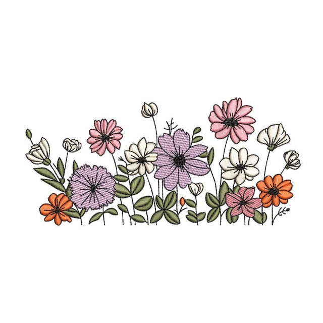 Flower machine embroidery design, 3 sizes, Instant download Embroidery/Applique DESIGNS Nino Nadaraia 