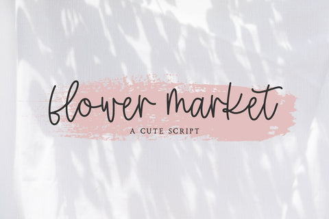 Flower Market Script Font Beck McCormick 