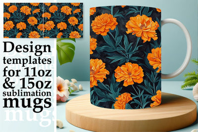 Flower Mug Wrap 3D Sublimation Sublimation afrosvg 