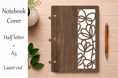 Flower notebook cover Laser cut SVG AnastasiyaArtDesign 