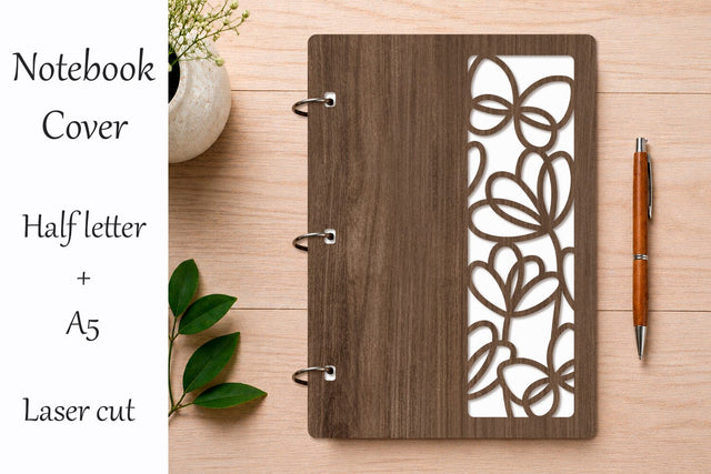 Flower notebook cover Laser cut SVG AnastasiyaArtDesign 