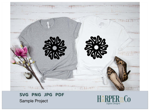 Flower Outline 11 SVG PNG Cut EPS File SVG HarperNCo 