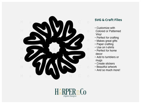 Flower Outline 11 SVG PNG Cut EPS File SVG HarperNCo 