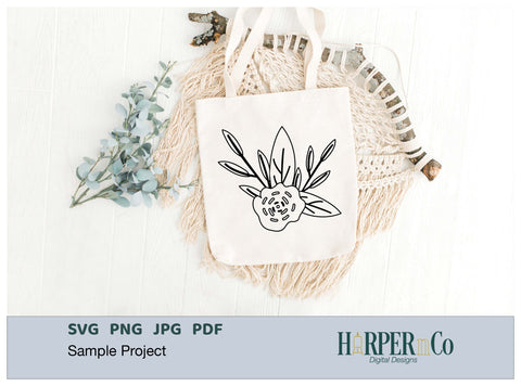 Flower Outline 12 SVG PNG Cut EPS File SVG HarperNCo 