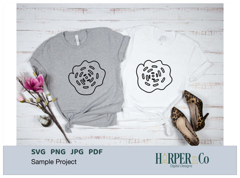 Flower Outline 13 SVG PNG Cut EPS File SVG HarperNCo 