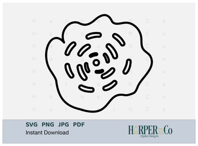Flower Outline 13 SVG PNG Cut EPS File SVG HarperNCo 