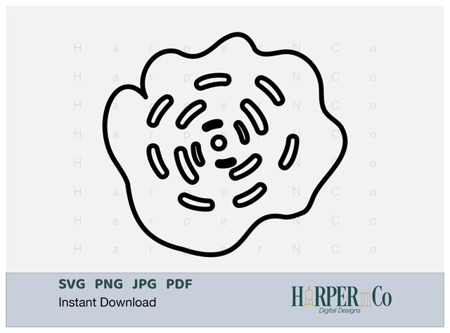 Flower Outline 13 SVG PNG Cut EPS File SVG HarperNCo 