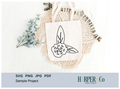 Flower Outline 14 SVG PNG Cut EPS File SVG HarperNCo 