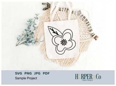 Flower Outline 16 SVG PNG Cut EPS File SVG HarperNCo 