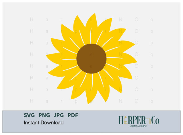 Flower Outline SVG PNG Cut EPS File SVG HarperNCo 