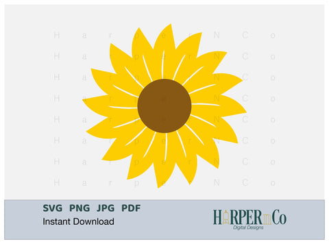 Flower Outline SVG PNG Cut EPS File SVG HarperNCo 