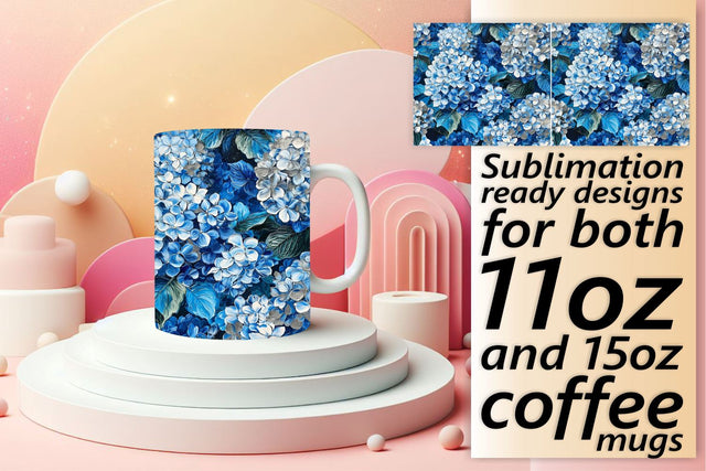 Flower Pattern Mug Wrap 11oz 15oz Sublimation afrosvg 