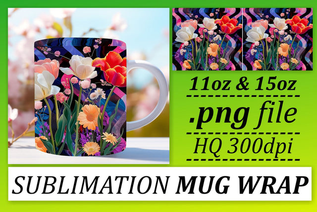 Flower Pattern Sublimation Sublimation afrosvg 