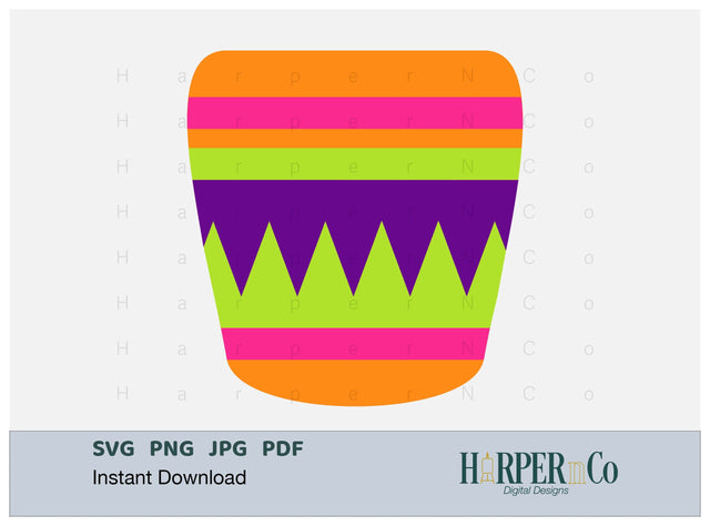 Flower Pot 1 SVG PNG Cut EPS File SVG HarperNCo 