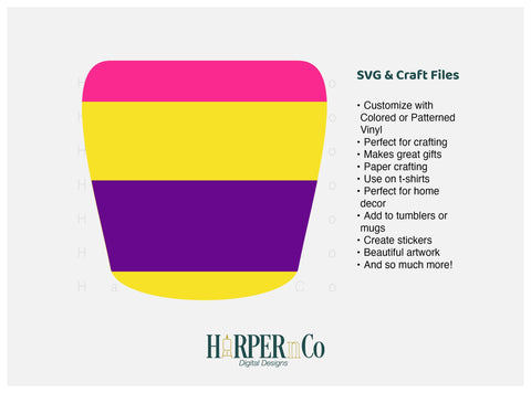 Flower Pot 2 SVG PNG Cut EPS File SVG HarperNCo 