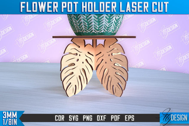 Flower Pot Holder Laser Cut | Flower Design | Home Laser Cut Design | CNC File SVG Fly Design 