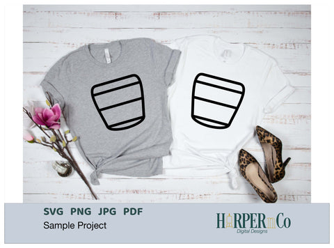 Flower Pot Outline 2 SVG PNG Cut EPS File SVG HarperNCo 