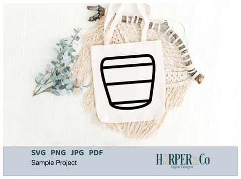 Flower Pot Outline 2 SVG PNG Cut EPS File SVG HarperNCo 
