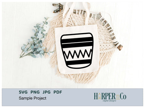 Flower Pot Outline 4 SVG PNG Cut EPS File SVG HarperNCo 