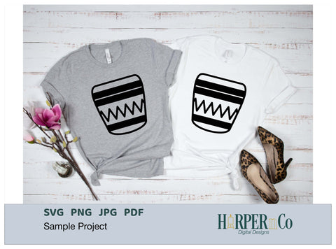 Flower Pot Outline 4 SVG PNG Cut EPS File SVG HarperNCo 