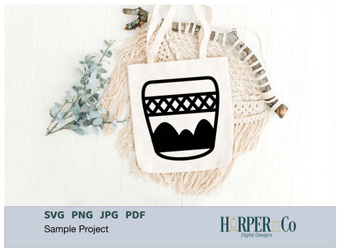 Flower Pot Outline 6 SVG PNG Cut EPS File SVG HarperNCo 