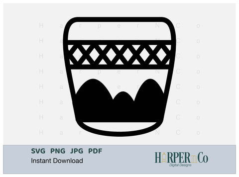 Flower Pot Outline 6 SVG PNG Cut EPS File SVG HarperNCo 