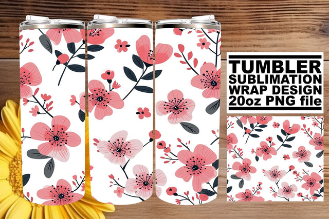 Flower Power Sublimation Tumbler Wrap - 20oz Sublimation afrosvg 