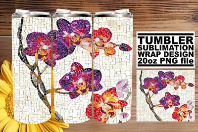 Flower Power Tumbler Wrap - Sublimation 20oz Sublimation afrosvg 