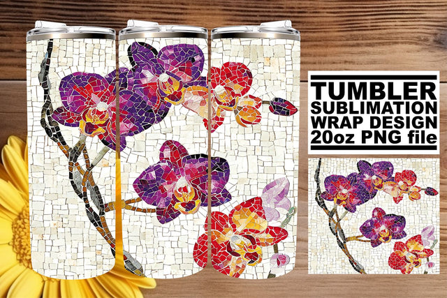 Flower Power Tumbler Wrap - Sublimation 20oz Sublimation afrosvg 