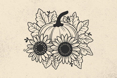 Flower Pumpkin svg, Pumpkin svg, Sunflower svg,Pumpkin fall svg, Thanksgiving svg, Fall svg, Autumn Svg Files, Floral pumpkin Svg SVG DesignDestine 