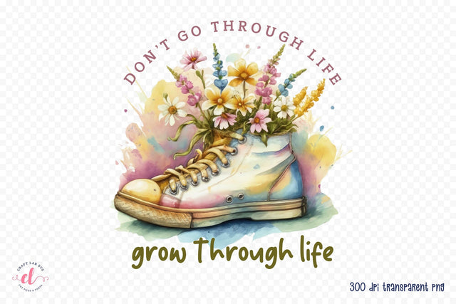 Flower Quote Sublimation Design PNG Sublimation CraftLabSVG 