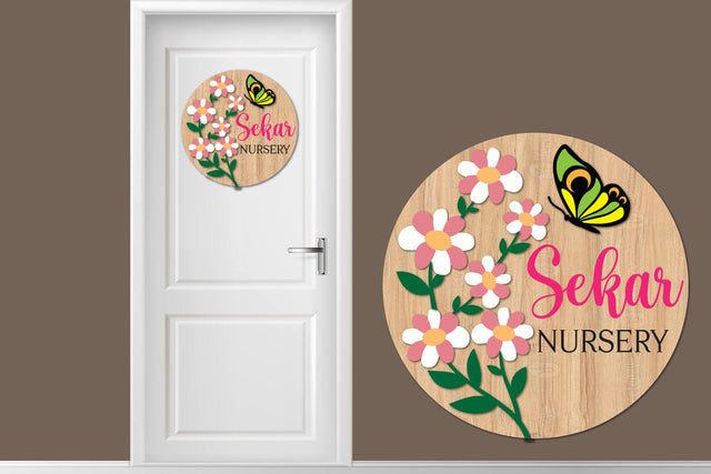 Flower Sign svg, Nursery Name Sign Svg, Spring Sign SVG zafrans studio 