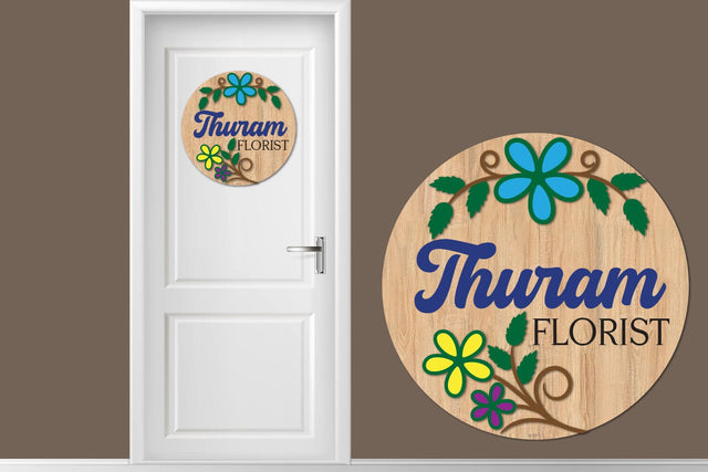 Flower Sign svg, Nursery Name Sign Svg, Spring Sign SVG zafrans studio 
