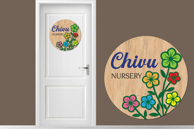 Flower Sign svg, Nursery Name Sign Svg, Spring Sign SVG zafrans studio 