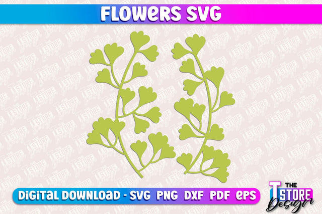 Flower SVG Design | Flower Templates | Leaf & Botanical Elements v.1 SVG The T Store Design 