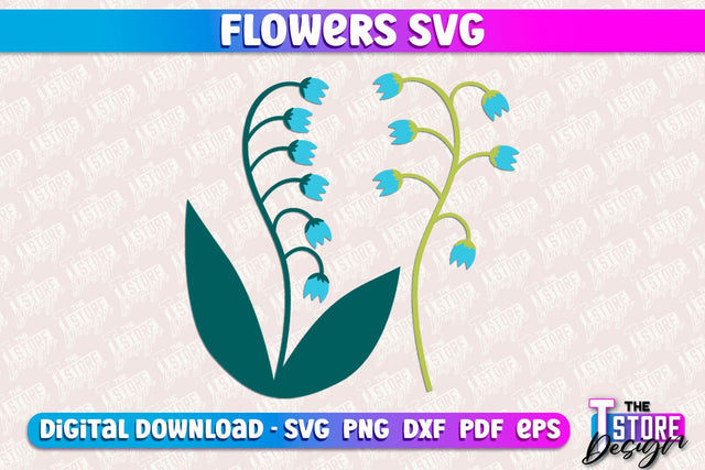 Flower SVG Design | Flower Templates | Leaf & Botanical Elements v.1 SVG The T Store Design 