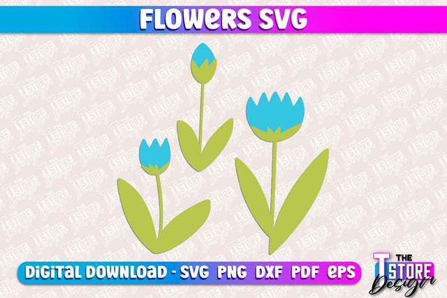 Flower SVG Design | Flower Templates | Leaf & Botanical Elements v.1 SVG The T Store Design 