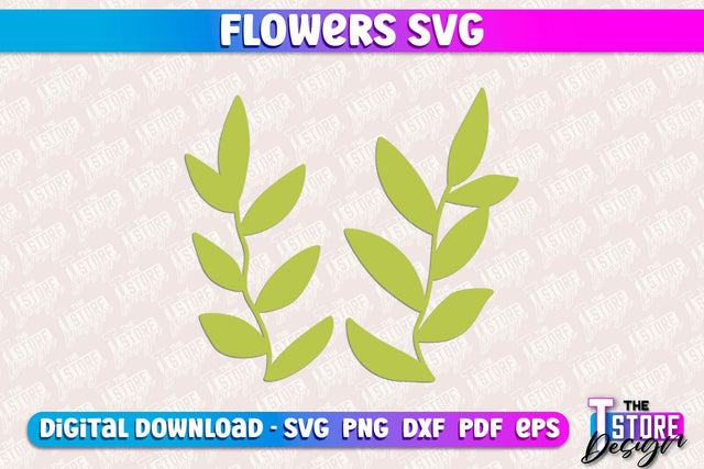 Flower SVG Design | Flower Templates | Leaf & Botanical Elements v.1 SVG The T Store Design 