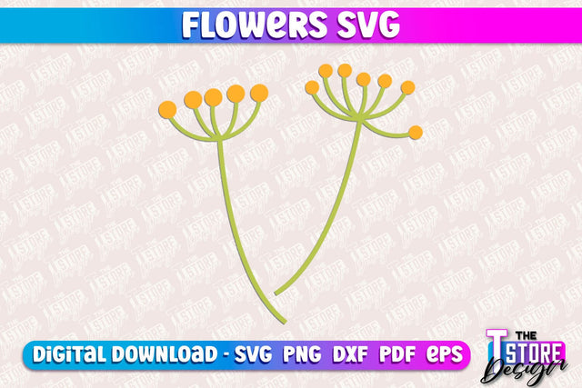 Flower SVG Design | Flower Templates | Leaf & Botanical Elements v.1 SVG The T Store Design 