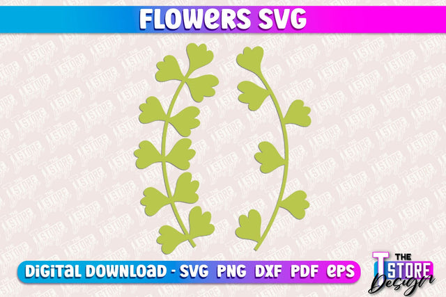 Flower SVG Design | Flower Templates | Leaf & Botanical Elements v.1 SVG The T Store Design 