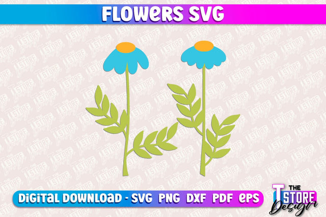 Flower SVG Design | Flower Templates | Leaf & Botanical Elements v.1 SVG The T Store Design 