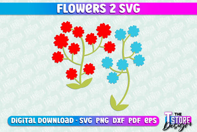 Flower SVG Design | Flower Templates | Leaf & Botanical Elements v.2 SVG The T Store Design 