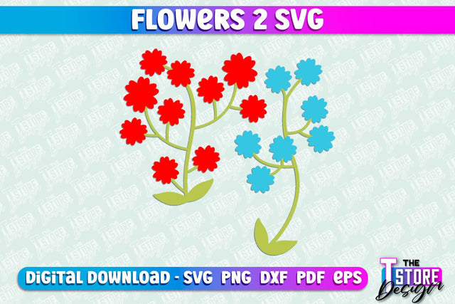 Flower SVG Design | Flower Templates | Leaf & Botanical Elements v.2 SVG The T Store Design 