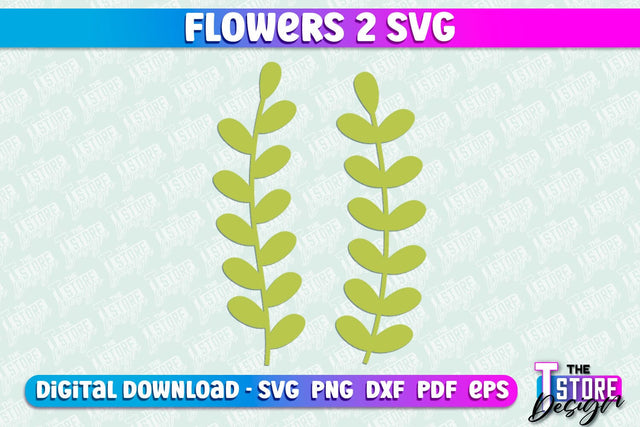 Flower SVG Design | Flower Templates | Leaf & Botanical Elements v.2 SVG The T Store Design 