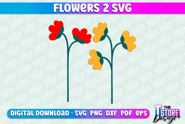 Flower SVG Design | Flower Templates | Leaf & Botanical Elements v.2 SVG The T Store Design 