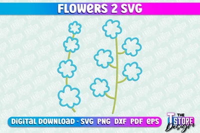 Flower SVG Design | Flower Templates | Leaf & Botanical Elements v.2 SVG The T Store Design 